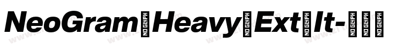 NeoGram Heavy Ext It字体转换